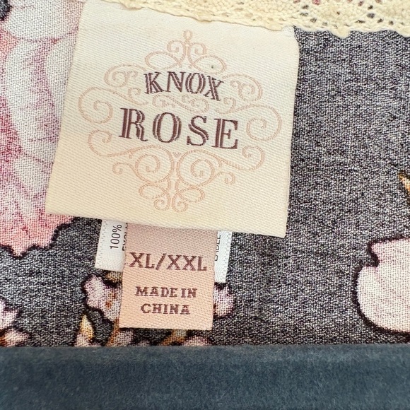 Knox Rose Romantic Boho Witchy Floral Duster Kimono Cover UP SZ XL/XXL - Picture 4 of 16